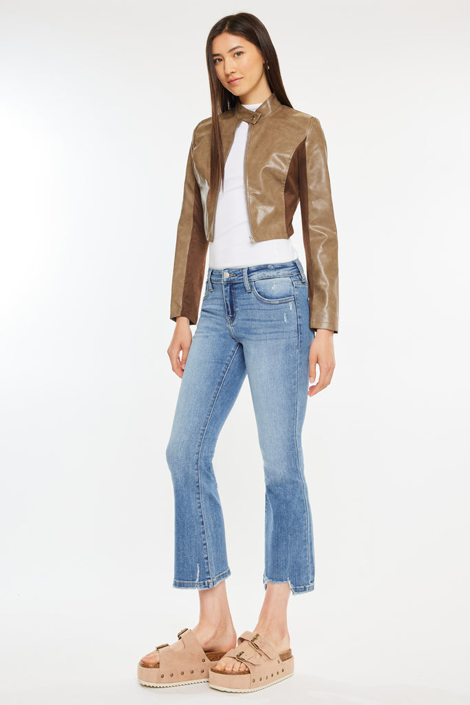 Savanna Mid Rise Cropped Flare Jean