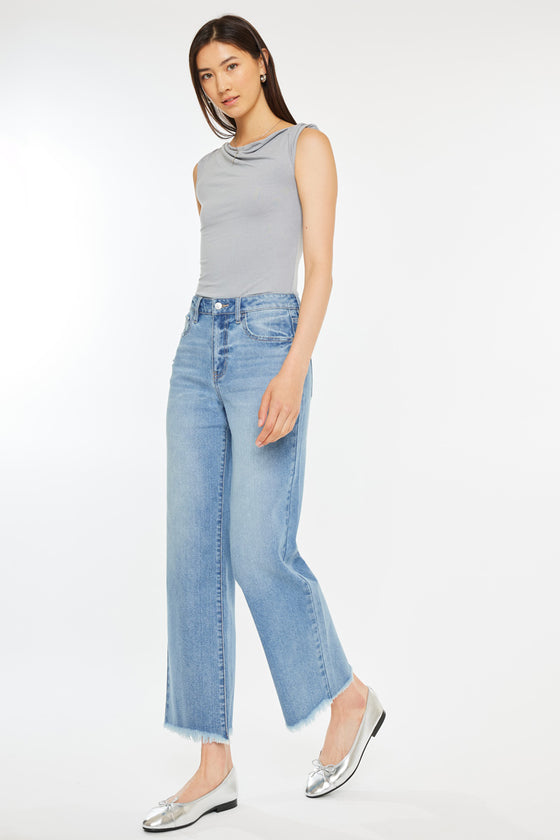 Bri High Rise Slim Wide Leg Jeans