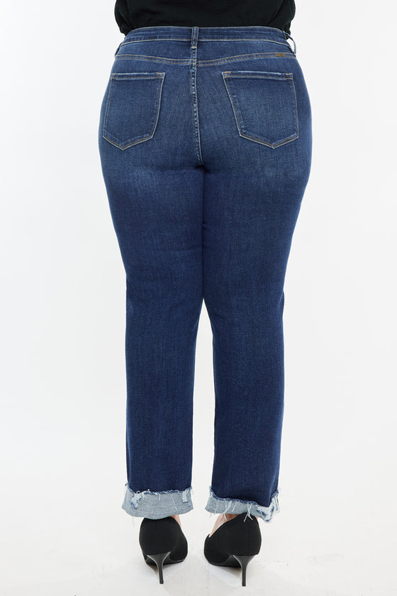 Sydney Mid Rise Slim Straight Leg Jeans (Plus)