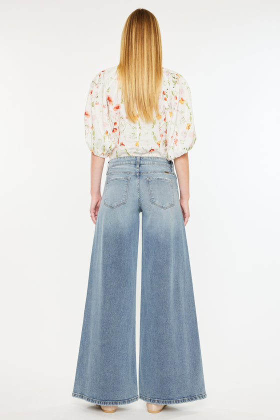 Renee Mid Rise Super Wide Jeans