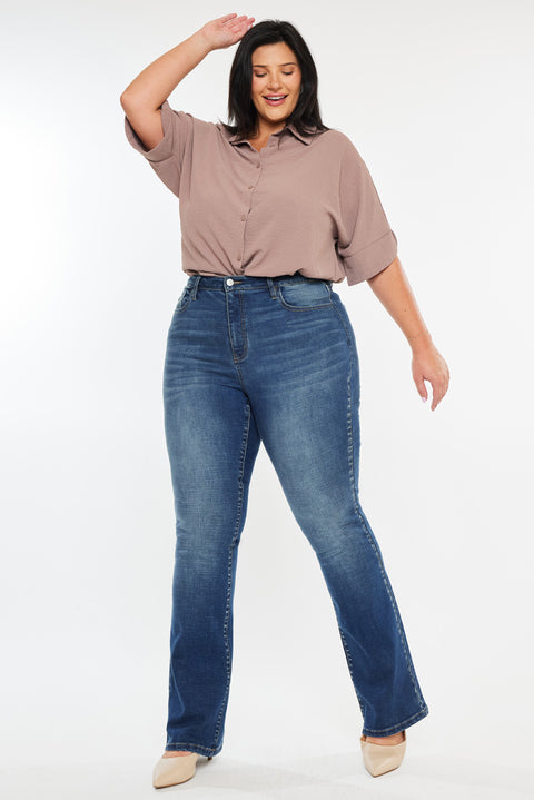 Tifanny High Rise Skinny Bootcut Jeans (Plus Size)