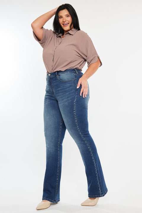 Tifanny High Rise Skinny Bootcut Jeans (Plus Size)