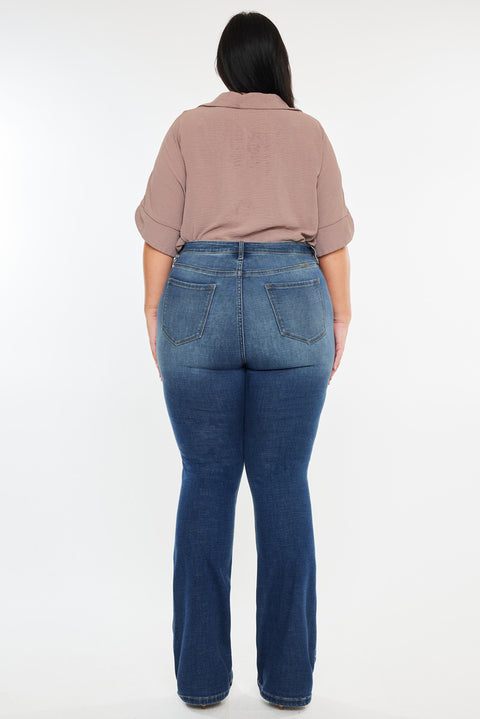 Tifanny High Rise Skinny Bootcut Jeans (Plus Size)