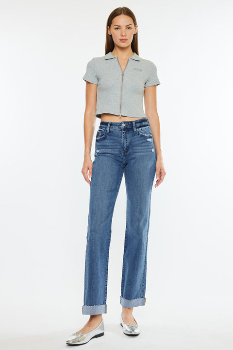 Trinity High Rise True Straight Jeans