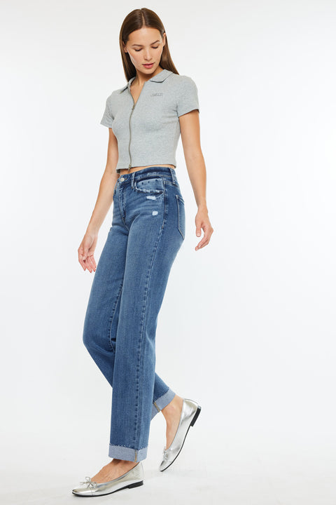 Trinity High Rise True Straight Jeans