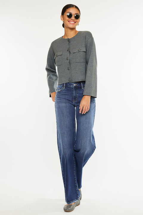 Alma Mid Rise Wide Leg Jeans