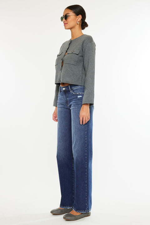 Alma Mid Rise Wide Leg Jeans