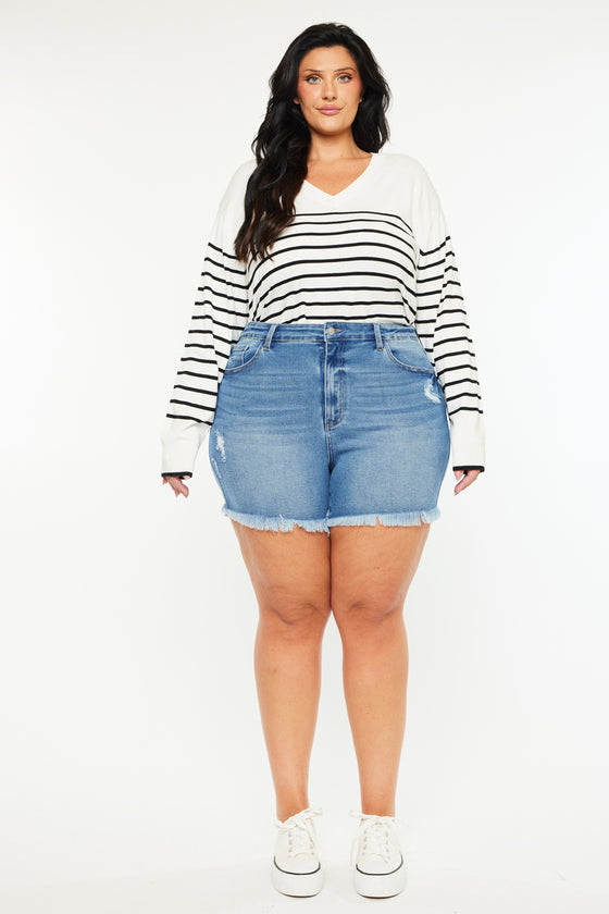 Sky High Rise Shorts (Plus Size)