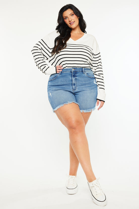 Sky High Rise Shorts (Plus Size)