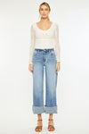 Leslie High Rise Crop Wide Leg Jeans