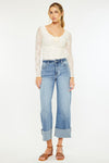 Leslie High Rise Crop Wide Leg Jeans