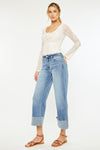 Leslie High Rise Crop Wide Leg Jeans