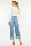 Leslie High Rise Crop Wide Leg Jeans