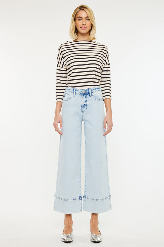 Kassie Cropped Wide Leg Jeans