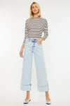 Kassie Cropped Wide Leg Jeans