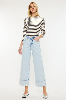  Kassie Cropped Wide Leg Jeans