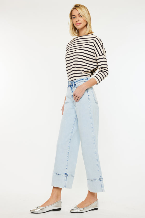 Kassie Cropped Wide Leg Jeans