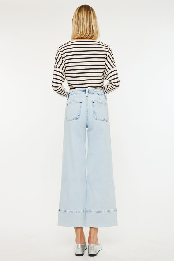 Kassie Cropped Wide Leg Jeans