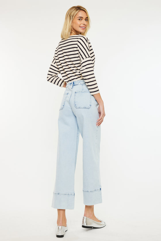 Kassie Cropped Wide Leg Jeans