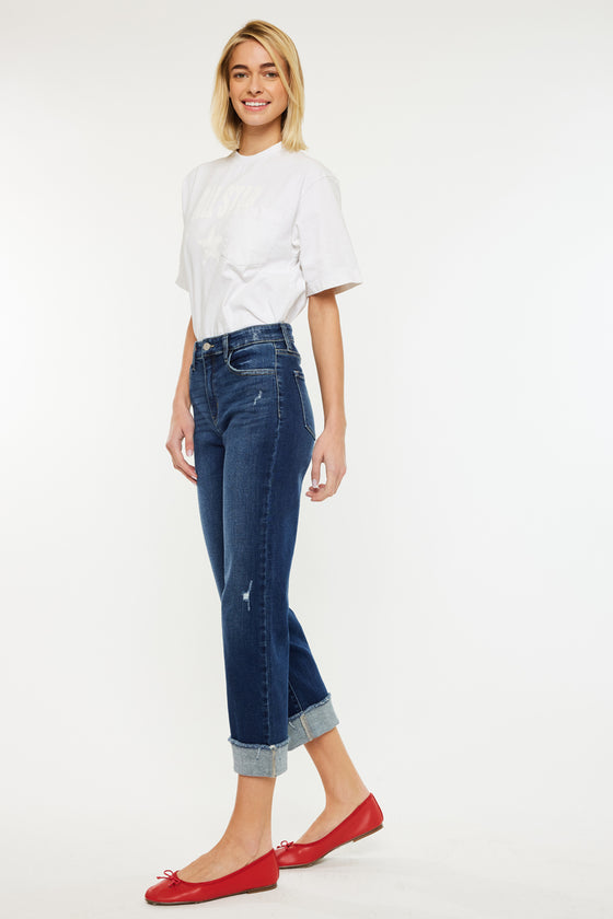 Irma High Rise Cropped Straight Leg Jeans