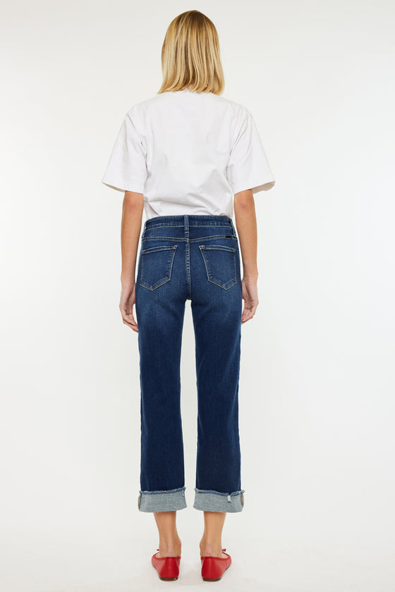 Irma High Rise Cropped Straight Leg Jeans