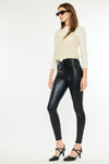 Janet High Rise Faux Leather Ankle Skinny Pants