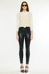 Janet High Rise Faux Leather Ankle Skinny Pants