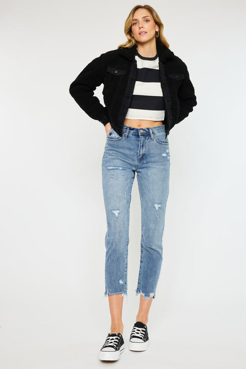 Monet Cropped Sherpa Jacket - Official Kancan USA