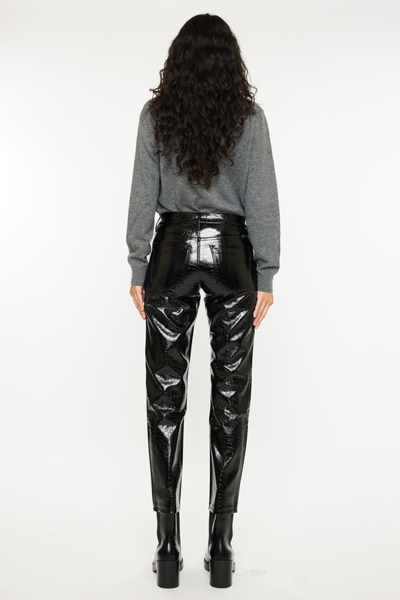 Josephine Faux Leather Mom Fit Pants