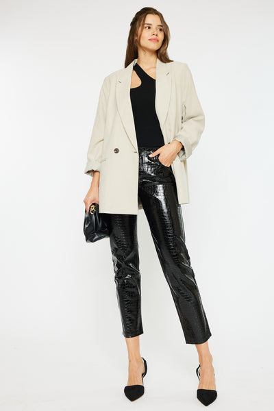 Josephine Faux Leather Mom Fit Pants