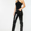 Josephine Faux Leather Mom Fit Pants - Official Kancan USA