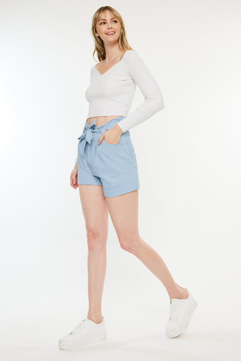 Dove Ultra High Rise Paperbag Shorts - Official Kancan USA