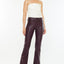 Yoko Mid Rise Faux Leather Bootcut Pants - Official Kancan USA