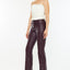 Yoko Mid Rise Faux Leather Bootcut Pants - Official Kancan USA