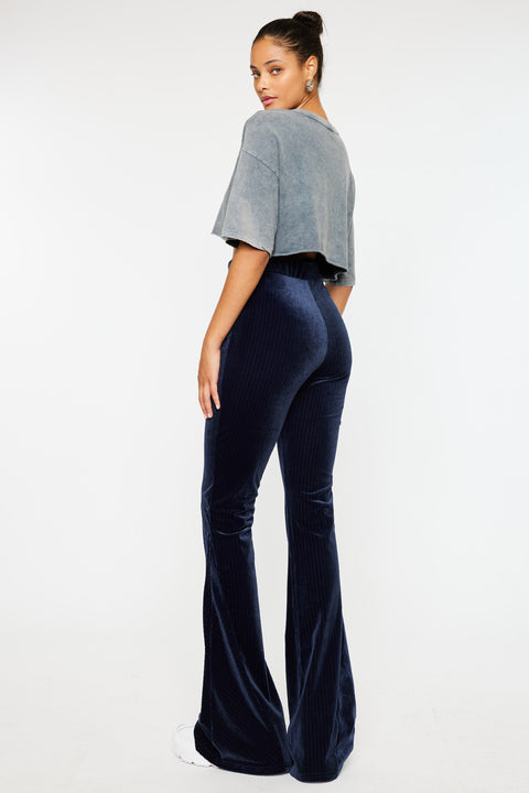 Gracey High Rise Velvet Flare Pants - Official Kancan USA