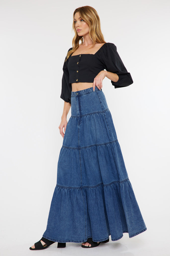 Thalia Maxi Denim Skirt - Official Kancan USA