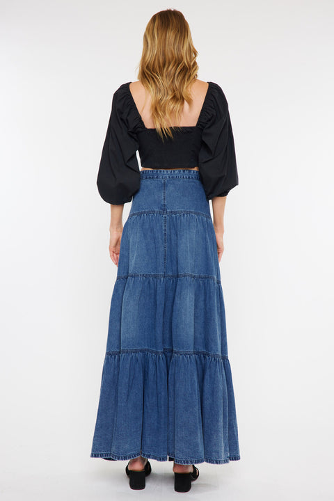 Thalia Maxi Denim Skirt - Official Kancan USA