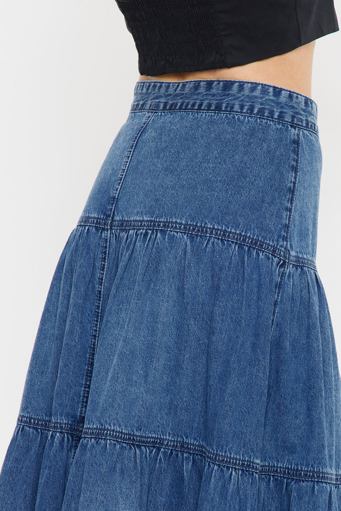 Thalia Maxi Denim Skirt - Official Kancan USA