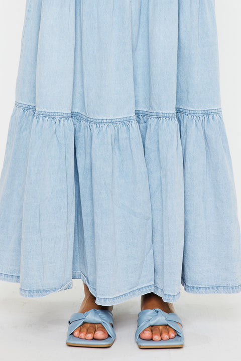 Thalia Maxi Denim Skirt - Official Kancan USA