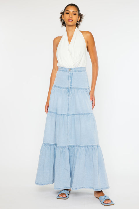 Thalia Maxi Denim Skirt - Official Kancan USA