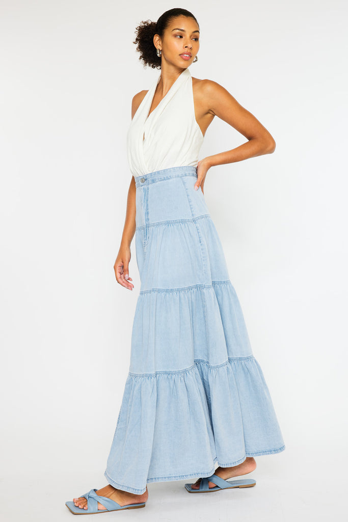 Thalia Maxi Denim Skirt - Official Kancan USA