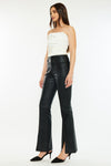 Mars High Rise Faux Leather Bootcut Jeans - Official Kancan USA