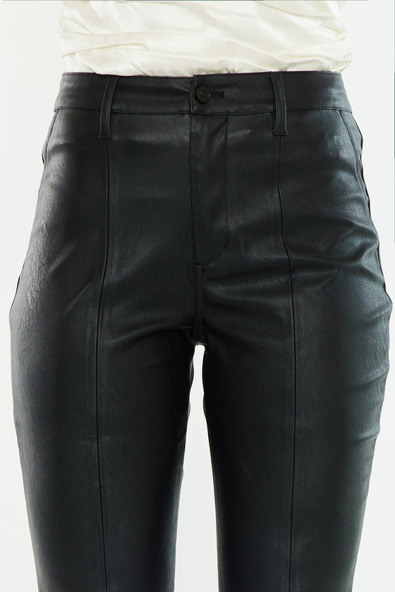 Mars High Rise Faux Leather Bootcut Jeans - Official Kancan USA