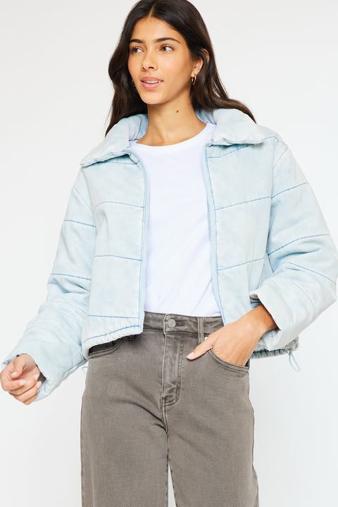 Luciana Denim Puffer Jacket - Official Kancan USA