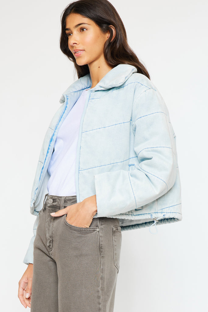 Luciana Denim Puffer Jacket - Official Kancan USA