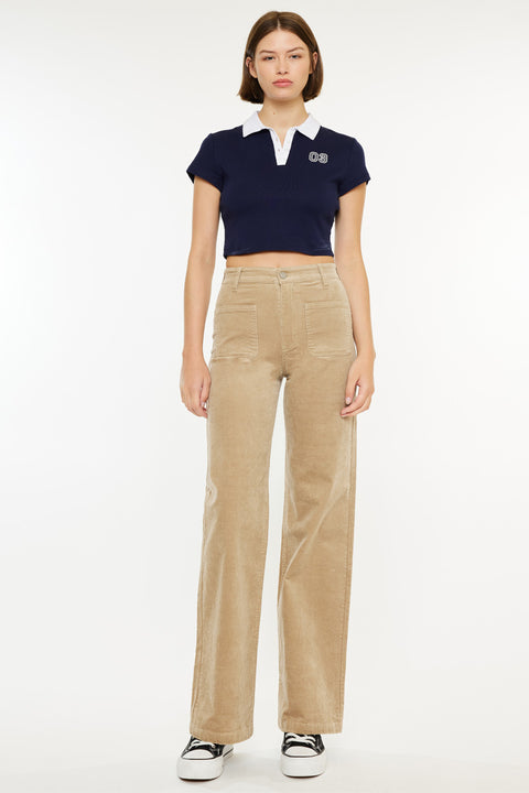 Saturn Ultra High Rise Wide Leg Corduroy Pants - Official Kancan USA