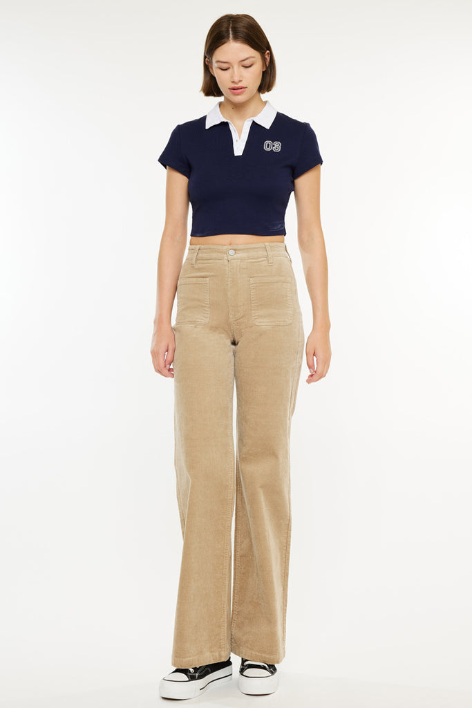 Saturn Ultra High Rise Wide Leg Corduroy Pants - Official Kancan USA