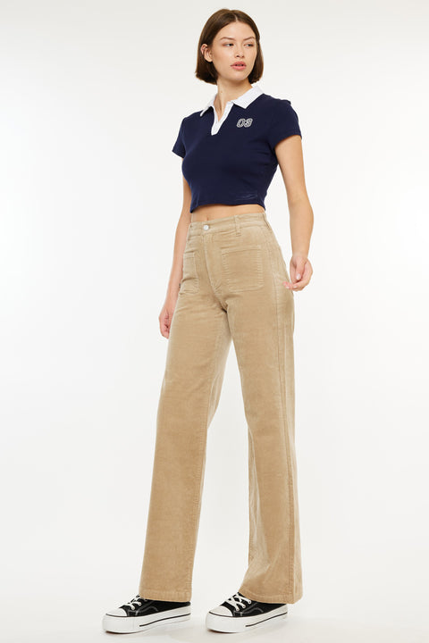 Saturn Ultra High Rise Wide Leg Corduroy Pants - Official Kancan USA