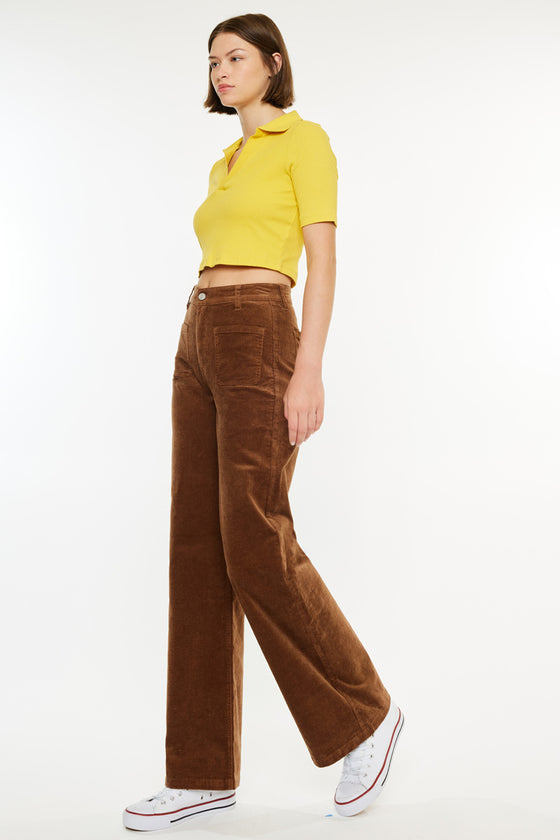 Saturn Ultra High Rise Wide Leg Corduroy Pants - Official Kancan USA