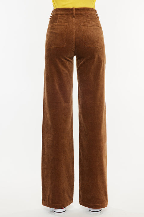 Saturn Ultra High Rise Wide Leg Corduroy Pants - Official Kancan USA